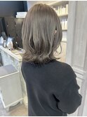 福山Caaryブリーチなし透明感寒色くすみグレージュ20代30代40代