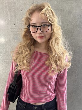 ペレ 梅田(PELE) 前髪/アンブレラカラー/こなれミディ/イメチェン/ウェーブパーマ