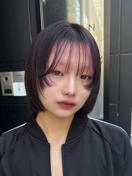 ノイ(noi) 顔周りレイヤーカットグレージュカラーくびれボブショートカット