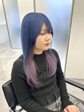 ゴウトゥデイシェアサロン 町田店(GO TODAY SHAiRE SALON) ブルー×ラベンダー/デザインカラー【町田】