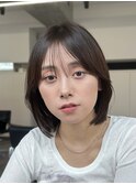 流れる顔周りボブ/タッセルボブ/ぱつっとボブ/ボブカット/表参道