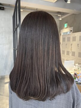 エリマ 調布(elima) レディースセミロング透け感ショコラベージュカラー