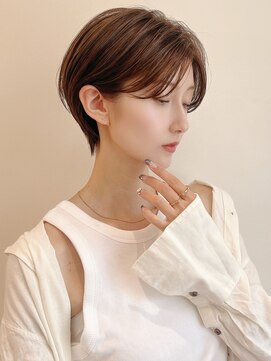 セイドット リー(Say. Ree) say.ショートボブひし形ショートハイライトヘーゼルグレージュ