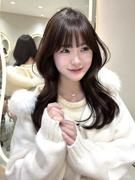 サイン 渋谷(SIGN) 韓国ヘアーハッシュカットレイヤーカットグレージュブリーチ無し