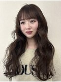 ブリーチなし◎冬の暖色ココアブラウン×韓国風ミディ
