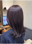 ブリーチなしうる艶ボルドーカラー【カミケン清明店/福島】