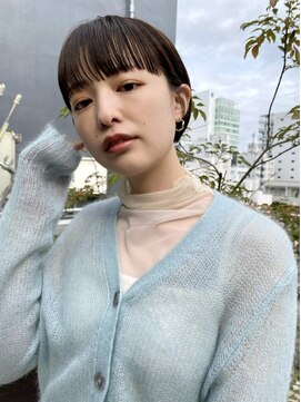 シータ(sheta) 【表参道sheta小林】ワンレンマッシュショートネビージュ