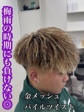 ルースト 南堀江店(ROOST) MEN’S HAIR/パイルツイスト/刈り上げセンターパート/南堀江
