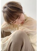 大人かわいいクールショートヘア×イルミナカラーピンクベージュ