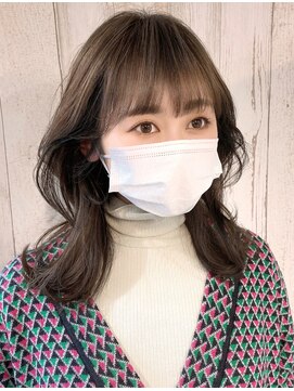 シュクルヘアー(Sucre Hair) oiroke lady×顔周りおくれ毛も可愛いくびれヘア＊透明感カラー