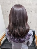 大人グラデーション/くすみパープルカラー