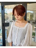 マッシュショート オレンジベージュ