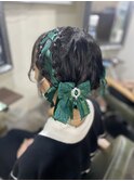 レースアップツインお団子