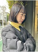 ナチュラル大人ミニボブ/ぷつっとカット