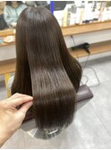 くびレイヤーエモージュグレージュクール透明感白髪染白髪ぼかし