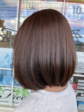 フリー(Free) 大人可愛いショート/丸みショートボブ/ベージュ/ボブ