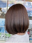 大人可愛いショート/丸みショートボブ/ベージュ/ボブ