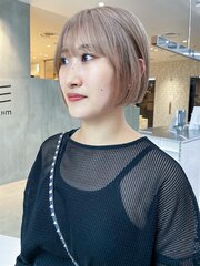 美髪ミルクティーピンクホワイトピンク_ba485143