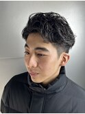 ピンパーマ/アップバングショート/メンズショート