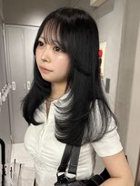 サイン 渋谷(SIGN)&nbsp;韓国ヘアーハッシュカットレイヤーカットグレージュブリーチ無し