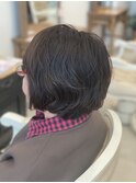 ポイントパーマ　ショートボブ