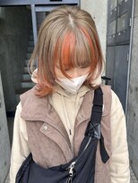 ジェスター(JESTER)&nbsp;〈atsuno〉ベージュとオレンジのセクションカラー【カラー】