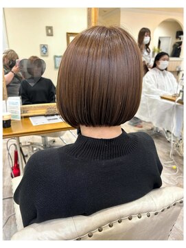 ラボヌールヘアーノーブル 新越谷店(La Bonheur hair noble) 前下りボブ/ショート/艶/艶髪/髪質改善/イルミナ/越谷