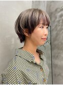 ベージュカラーアンブレラカラーインナーカラーラベンダー紫