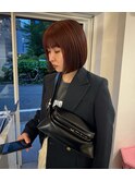 ブリーチなし暖色ボブ