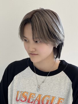 ラ ミューズ ヘアー(La mju：z hair) 毛流れとデザインが最高！！韓国風ウルフカット×明るめグレー