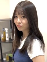 レヴ(Rev) 黒髪ストレートロングレイヤーミディアム髪質改善ストレート