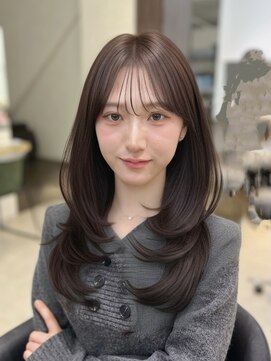 ビュー トウキョウ(VIEW TOKYO) 渋谷/韓国/レイヤーカット/シースルーバング/グレージュ