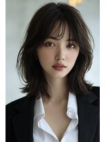 ノラ シブヤ(NORA) 小顔ミディアムパーマミディアムデジタルパーマボブパーマ前髪