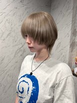 フィーリア 心斎橋堀江店(philia)&nbsp;ブリーチで作るミルクティーカラー×韓国ウルフカット