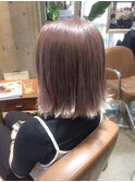 キレイなハイトーン☆ラベンダーアッシュ×パッツンボブ