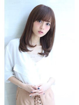 オーロ 宝塚店(ORO) アッシュブラウンの大人かわいいブランジュ小顔くびれセミディ