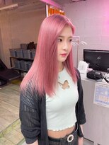 ペレ 渋谷(PELE)&nbsp;YU75_ローズピンク ブリーチ2回~