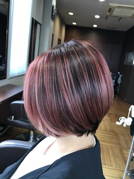 ベイ サロン タカミ(BAY SALON TAKAMI) ショートバレイヤージュレッド