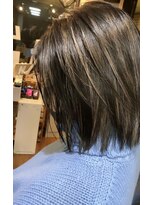 ラフ 難波店(LAFF)&nbsp;#黒髪#ボブルフ#ネビージュ#小顔#ワンレン