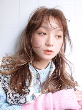 アルバム 渋谷パルコ(ALBUM) インナーカラーレイヤーカット_斜めバング_89176