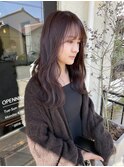 艶々パープルブラウン#ロング#艶カラー#ブラウンカラー