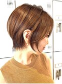 30代40代大人女性/前髪ありショートボブ/ショートヘア/髪質改善