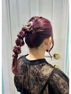 マティーナ ヘアー 池袋(Matina hair) 【玉ねぎヘア×編み下ろしヘアセット】20代30代40代50代