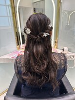 六本木美容室 白金店 結婚式ヘアセット ツイストハーフアレンジ