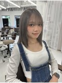 韓国カラー　ダブルカラー　グレージュ