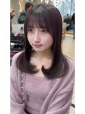 艶髪ブラウン×縮毛矯正[美髪/韓国風/顔周り]仙台