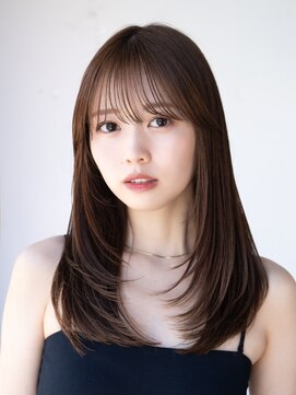 エインアンリー 明治神宮前(AIN.ANLY.) くびれヘアプリコットオレンジハイライトカラーレイヤーカット