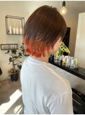 デザインカラーグラデーションオレンジカラーケアブリーチ