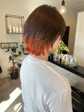 メデル(mederu) デザインカラーグラデーションオレンジカラーケアブリーチ