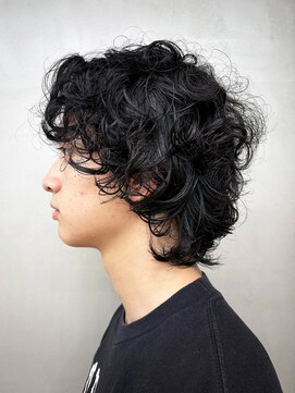 トオ(TOH) メンズマッシュパーマナチュラルパーマ癖毛カットショートパーマ